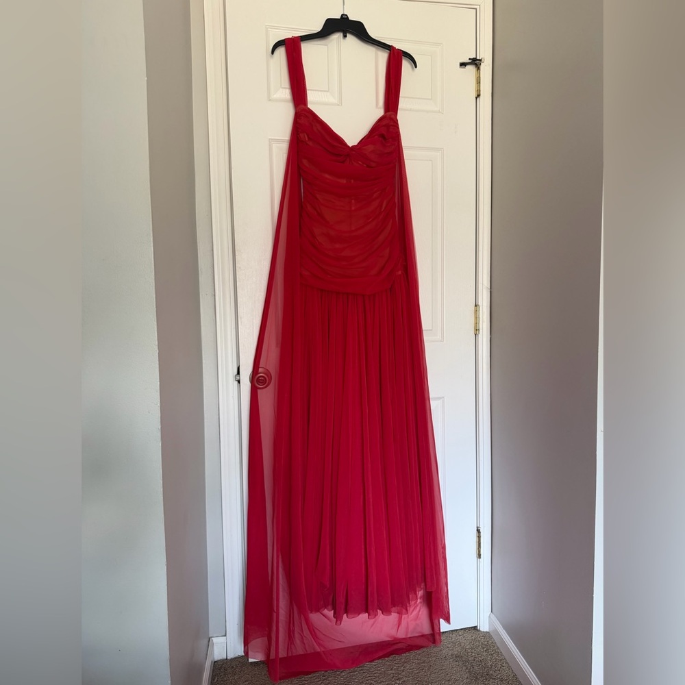 Norma Kamali Strapless Red Dress